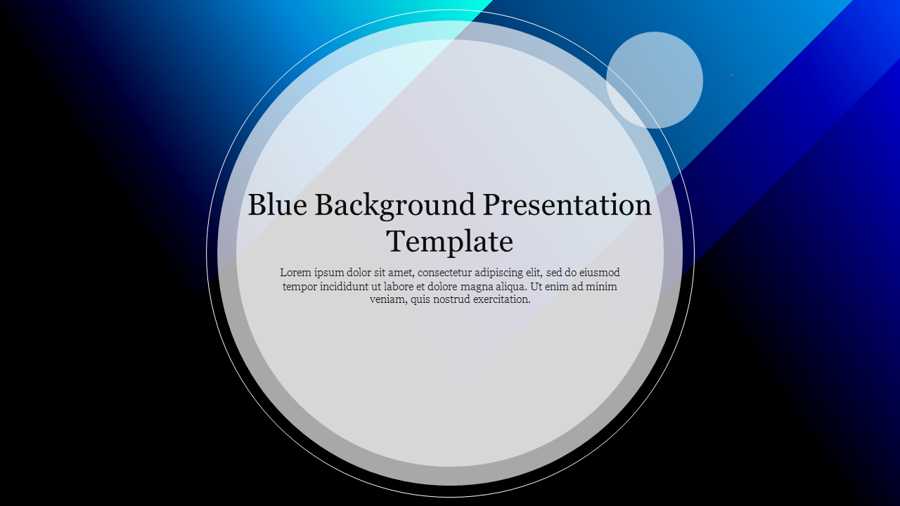 Blue Background Presentation Template